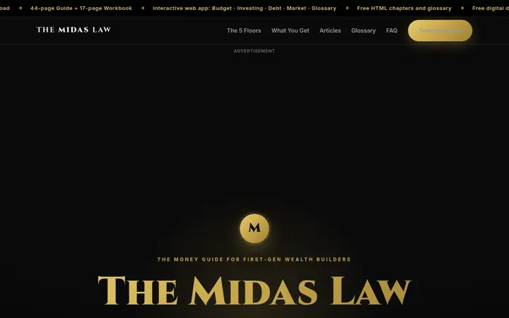 Screenshot of The Midas Law Book