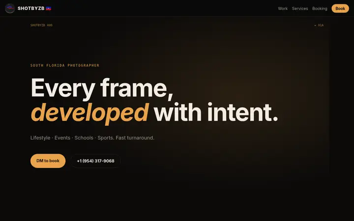 Screenshot of SHOTBYZB