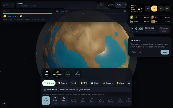 Screenshot of Stellar Evolution