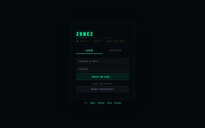 Screenshot of ZONEZ